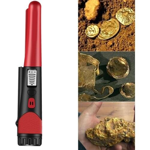 2021 Upgrade Handheld Pinpointer Metal Detector Pinpoint Metal Finder waterproof Hand Held Gold Detector Treasure Hunter Red