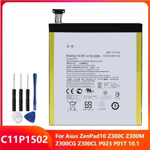 Original Phone Battery C11P1502 For Asus ZenPad10 Z300C Z300M Z300CG Z300CL P023 P01T 10.1 Replacement Batteries 4890mAh