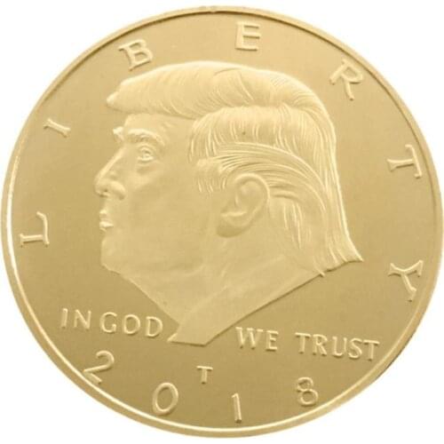 House Liberty American Gold President Commemorative Statue Collectionble Donald Trump US election Coins Metal