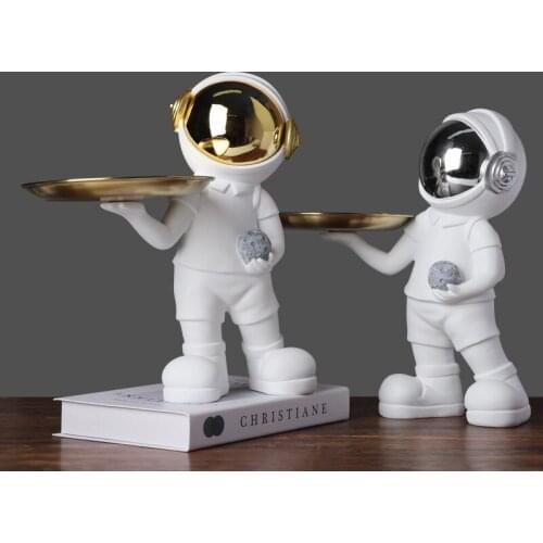 Nordic Astronaut Tray Resin Ornaments Resin Sculpture European Art Furniture Decoration Modern Home Creative Soft Decoration