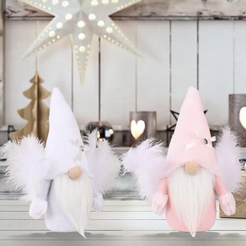 T84E Holiday Gnome Handmade Angel Swedish Tomte Christmas Elf Decoration Ornaments Thanksgiving Day Gifts Farmhouse Kitchen