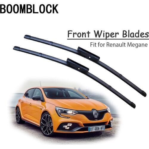 BOOMBLOCK 2PCS High Quality Front Windshield Wiper Blades For 2002-2016 Renault Megane MK2 MK3 Accessories