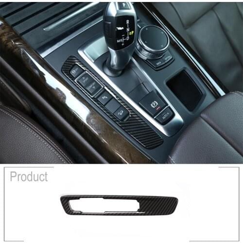 Carbon Fiber Style ABS Car Center Console Mode Button Frame Cover Trim Car Accessories for BMW X5 F15 X6 F16 2014-2018 LHD RHD