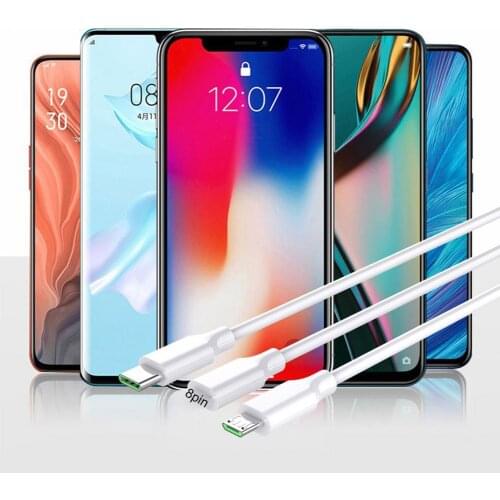 3 In 1 Super Fast Charger Cable For Samsung Xiaomi Poco Huawei Micro USB Type C 8 Pin Data Transfer Fast Charging Phone Wire