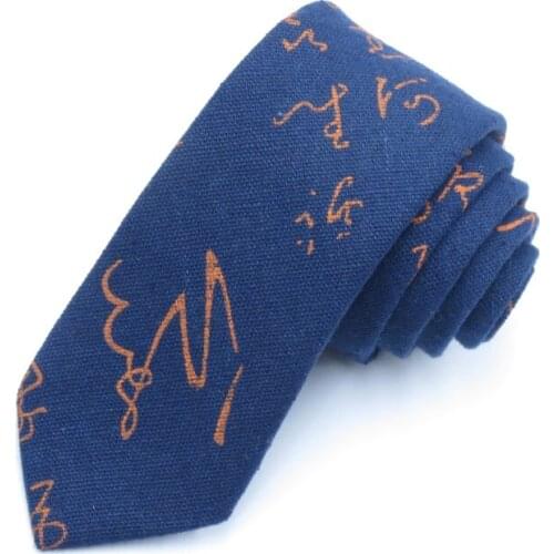 6cm Width Slim Groom Tie Flax Ties For Men Chinese Characters Necktie For Suits Mens Business Neck Tie Cravats Groom Neckties