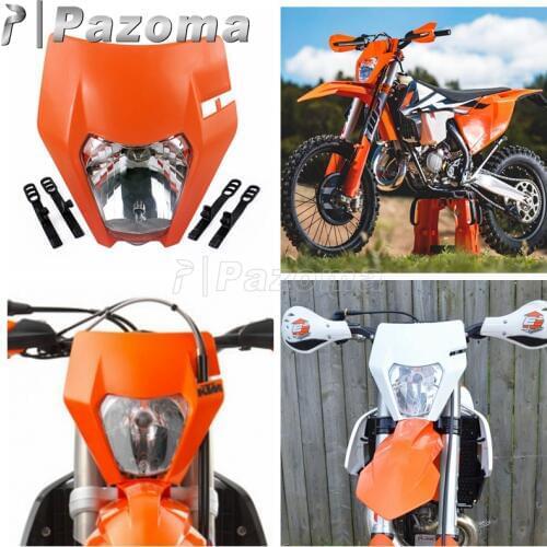 Universal Motorbike Enduro Headlight Dirt Bike Motorcycle Head Light for EXC SXF SMR SX KLX KX CR CRF Supermoto Headlamp Fairing