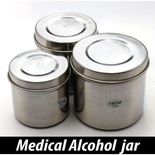 Thickened 304 stainless steel cotton cylinder/sterilizing cylinder/alcohol cylinder/iodine volt cotton cylinder medical barrel