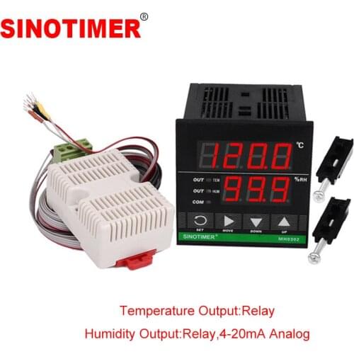 Temperature Analog Output Intelligent High-precision Digital Thermostat Temperature and Humidity Controller with Combined 4-20mA