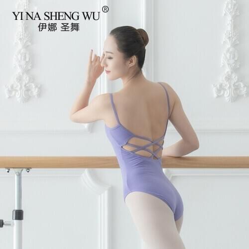For Girls Ballet Dance Leotards Women New Summer Sexy Backless Cross Dance Leotard Dance Gymnastics Practice Sling Clothing