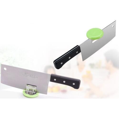 1PC Kitchen Knife Cap Stainless Steel Cut Fish Chicken Bones Chopping Booster Knife Holder For Meat Cleaver Cooking Acce OK 0324