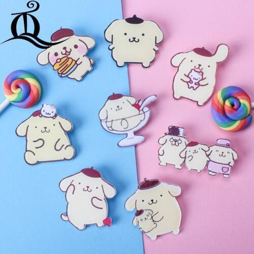 1 PCs hot cartoon dog Acrylic Badges Icons on The Backpack Badges for Clothing Kawaii Badge Pin Brooch Schoolbag decoration Z50