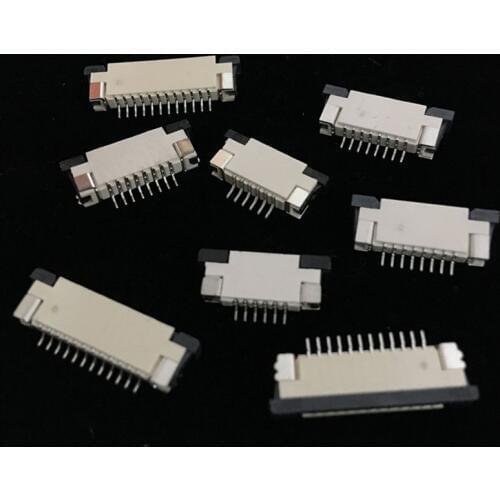 10PCS/Lot 1.0MM Connector Socket FPC 4P 6P 8P 10P 12P 14P 16P 18P 20P 24P 26P 30P Drawer Top Contact Type