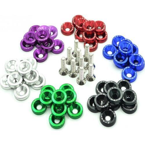 10pcs Password jdm style x 20 Colorful License Plate Bolts Auto Accessories Modification Washer Design Car Accessories