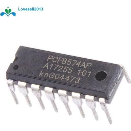 10Pcs PCF8574P PCF8574 DIP-16 Remote 8-bit I/O Expander IC new