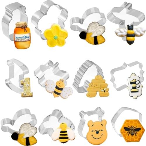 12 Pcs Metal Cookie Cutter Set Mould Food Cutting Die Bread Biscuits Mold Gift Kids Lunch Maker Cute Shape