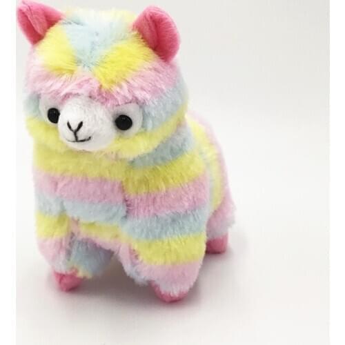 18cm Rainbow Alpaca Plush Sheep Toy Japanese Soft Plush Alpacasso Baby Plush Stuffed Animals Alpaca Gifts