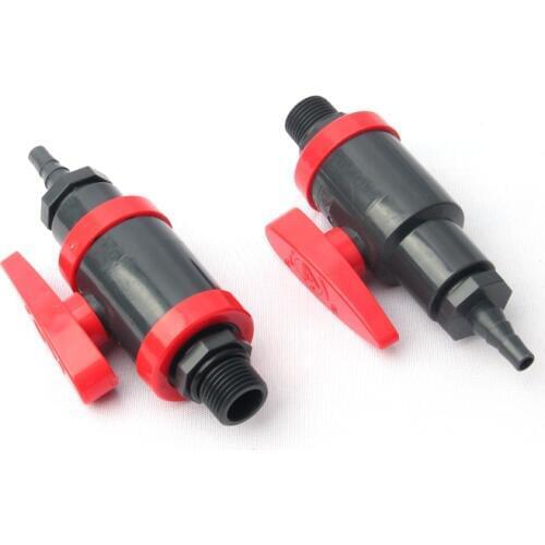 2pcs 1/4" 1/2" To 8mm UPVC Pagoda Ball Valve Both Sides Female Thread Multipurpose Aquarium Garden Irrigation Hose Cork Sampling