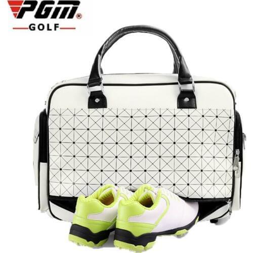 2020 Pgm Golf Clothes Bag Leather Waterproof Large Capacity Shoes Bag Double Layer Thicken Sports Handbags High Quality D0059