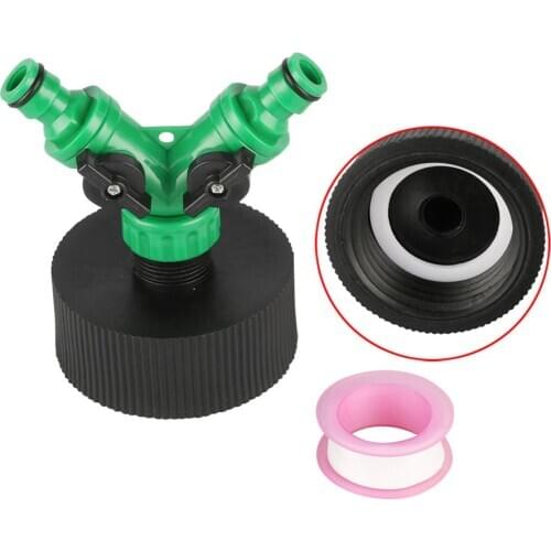 60mm Thread With 3/4" Thread Y Shaped Quick Valved Connector IBC Tank Adapter Tap Connector Replacement Valve Fitting