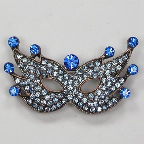 Antique copper Blue Rhinestone Bask Pin brooches Party Jewelry gift C187 B3