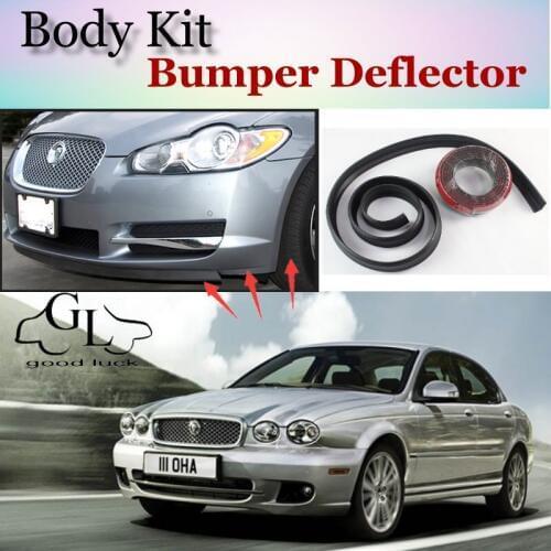 Bumper Lip Deflector Lips For Jaguar X-Type X Type Front Spoiler Skirt For GOOD LUCK Fans to Car View Tuning / Body Kit / Strip