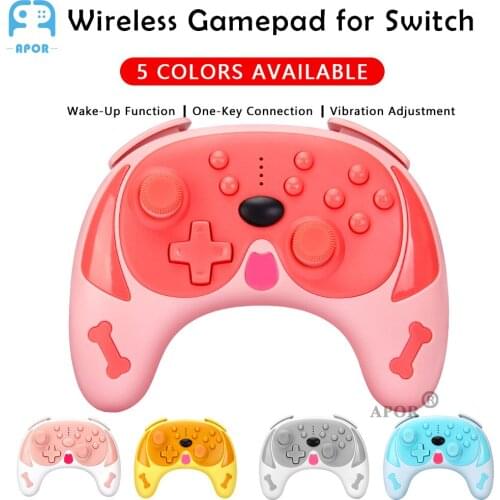 Dropship For Nintendo Switch Pro Wireless Game Controller Cute Dog Shaped Gamepad with 6-Axis Gyro Dual Motor Vibration Wake Up