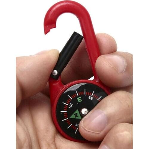 New Heart-shaped Aluminum Carabiner Outdoor Camping Random Button keychain Colors Backpack Clothes Q8T5