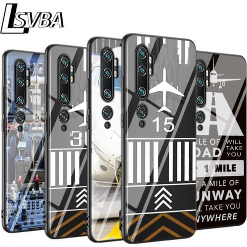 For Xiaomi 10 CC9 A3 Lite Phone Case Airplane Pilot For Xiaomi Redmi Note 9 9S Max 8T 8 8A GO Pro Matte Black Cover