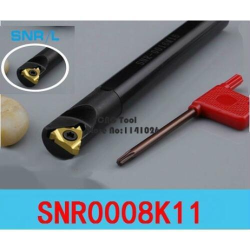 New SNR0008K11/ SNL0008K11 Threading Boring Bar Turning Tool Holder For 11 IR 1/4 CNC Lathe 125mm x8mm Brand New