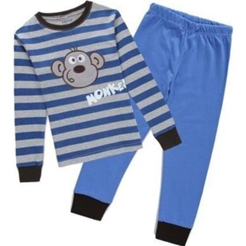 Children Pajamas 2pcs Long sleeve Animal Cartoon Kids Sleepwear Baby Girl Clothes Sleep Suit Autumn Cotton Pyjamas Boy Nightwear