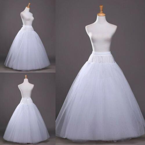 Long Full Length Tulle Petticoat Crinoline Underskirt Bridal Wedding Dress