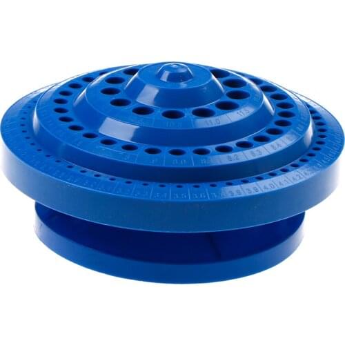 100pcs Holder Round Shape Plastic Hard Drill Bit Storage Case - Blue Bits Drill Bit Stand Holder Electric Drill Tool