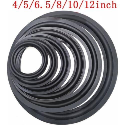 4/5/6.5/8/10/12\" Elastic Rubber Ring Speaker Surround Repair Foam Woofer Edge LX9B