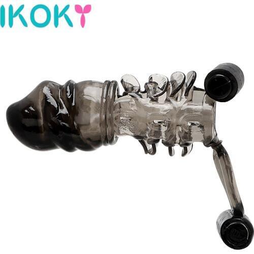 Penis Pump Enlargement Extender Scrotum Ring Vibrators For Men Strapon Spiked Dildos Women Couple Tools Erotic Sex Toys Adults