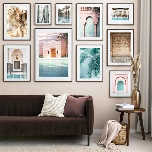 Wall Art Canvas Painting European Muslim Turkey Building Gate Nordic Posters And Prints Wall Pictures For Living Room Home Decor