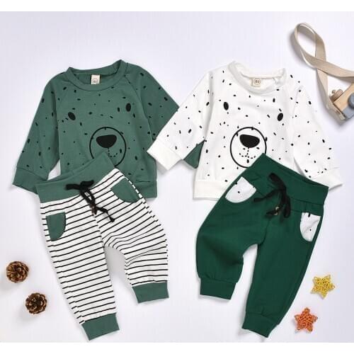 New Spring Autumn Children Clothing Boys Cartoon Casual Sports T-shirt Pants 2pcs/Set Infant Outfit Kids Clothes Suit Tracksuits