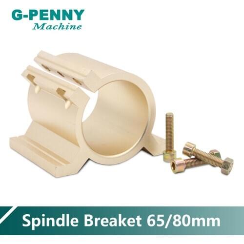 New Arrived ! CNC Spindle Motor Clamping Bracket 65/80mm Diameter Square mount Cast Aluminium Bracket