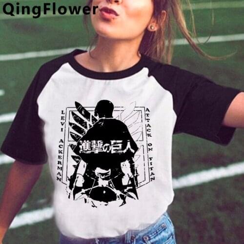 Attack on Titan Shingeki No Kyojin t shirt women casual japanese graphic tees women kawaii vintage t shirt graphic tees women