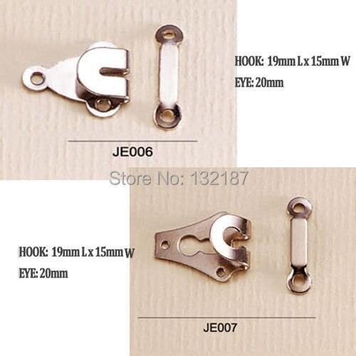 Wholesale 100sets/lot trousers hooks metal brass skirts hook / eye silver nickle, black nickle free shipping HE-009