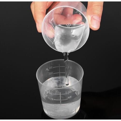 20Pcs 60ML Plastic Measuring Cup Kitchen Cooking Laboratory Graduated Beaker Measurement Cups For Baking Beaker