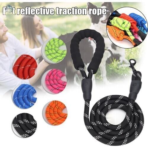 150cm Durable Nylon Dog Harness Color Pet Dog Leash Walking Training Leash Dogs Leashes Strap Dog Belt Rope with Comfortable