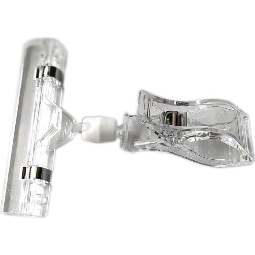 Transparent Double - Headed Universal POP Advertising Clip Crystal Shelf Price Clamp