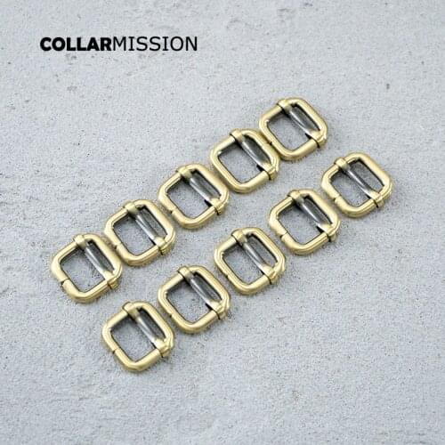 15mm metal zinc alloy roller needle adjusting buckle for luggage bag with dog collar dog leash accessories bronze LXK15QT