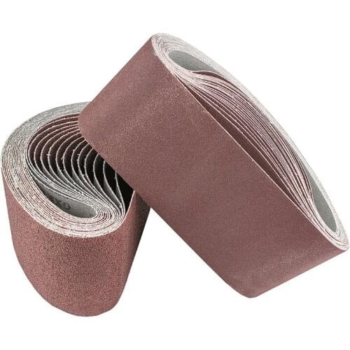 10X Sanding Belts 75x457 Mm Mixed Grade 60 80 120 240 Grit Power Tool Sander Lot For Leather Metal Wood Grinding And Polishing