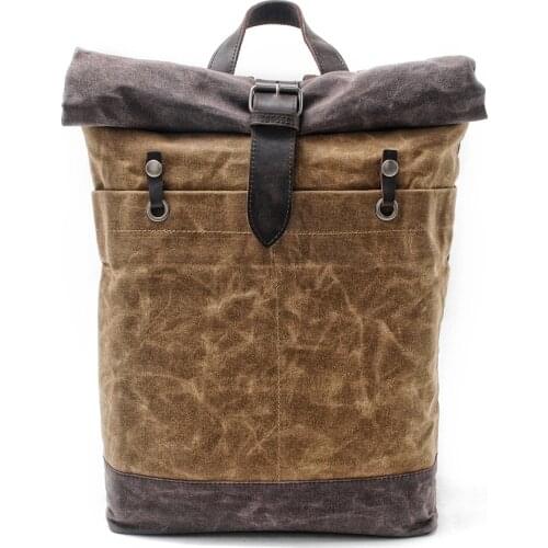 Vintage Canvas Backpacks Men and Women Bags, Outdoor Hiking and Mountaineering Backpack, Rucksack Male Knapsack Bagpack Mochila