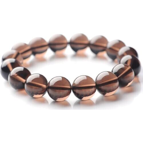 Womens Crystal Bracelets Bangles Brown Crystal Yellow Quartz Citrine Beads Bracelets Gift for Men Females Fine Jewelry