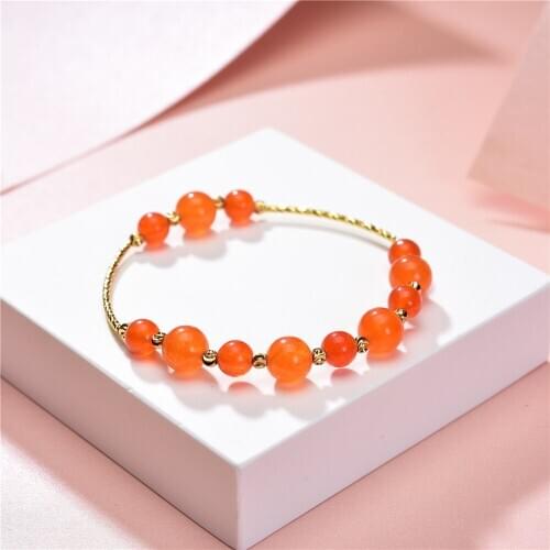 Handmade Strecth Bracelet Wristband Jewelry for Women Natural Stone Beaded Bracelets Lucky Yoga Friend Gifts Bangles 19cm B383