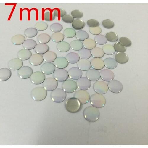 100pcs/lot 7mm Round Hotfix Studs Dazzles Color Hotfix Nailhead Panel Pressing Studs Punk DIY Spikes