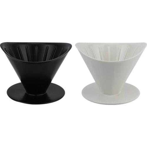 Japanese Style 2cups Hand Drip Coffee Filter Pour Over Coffee Brewer Cup and Saucer Ceramic Coffee Tea Mug Espresso Cup