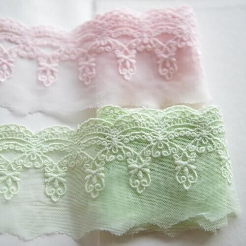 Hot sale Net yarn embroidery lace vintage dress skirt dress fabric lace accessories 6.3 cm G430